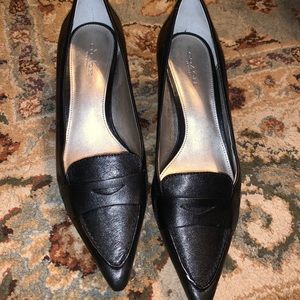 Coach black leather shoes